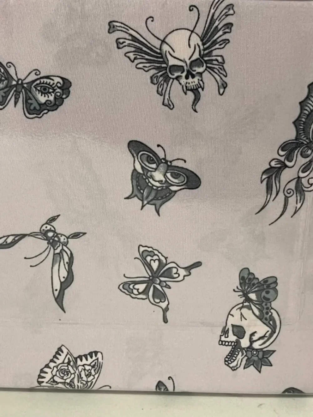 ED HARDY KING Sheet Set 6pc New Tattoo Skull Butterfly Goth Y2K Grunge Lavender